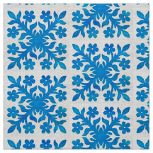 Vackra och klassiska indigoblått och vitt mönster