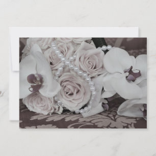 Vackra Orchids och Ro inbjudan