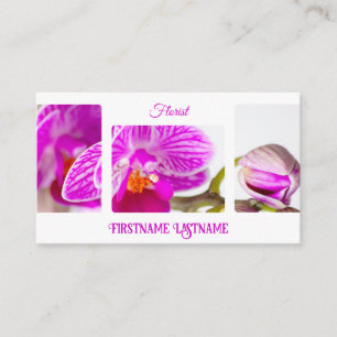 Vackra orkidéer för blomster- och blomexperter visitkort