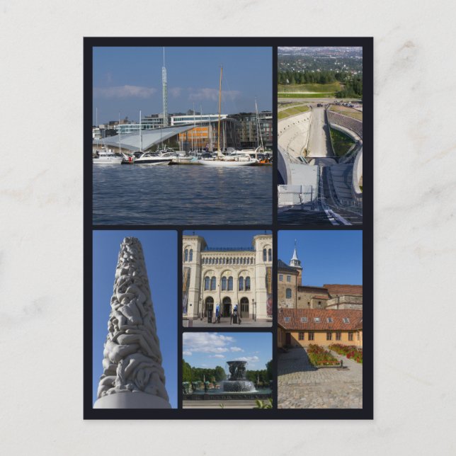 Vackra Oslo, Norge, Vykort (Framsida)