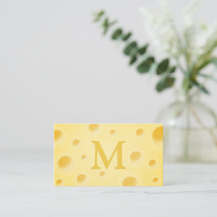 Vackra ostar Mat & Entertainment Monogrammed Visitkort