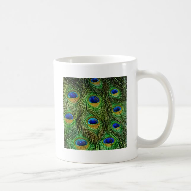 Vackra påfågelsfjädrar kaffemugg (Höger)