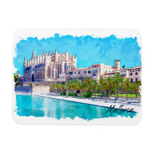 Vackra Palma de Mallorca Spanien Balearerna Magnet