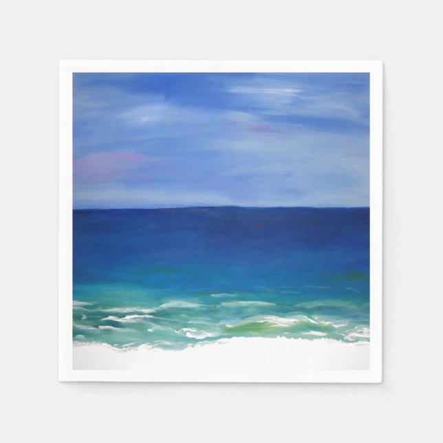 Vackra pappra strandservetter pappersservett (Framsidan)