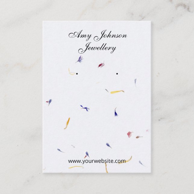 Vackra Pappra Visningar för Blommar Visitkort (Framsida)