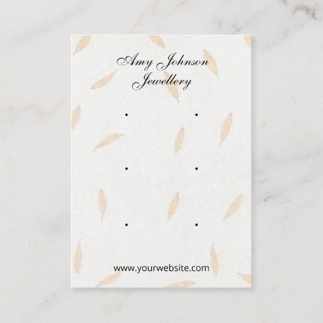 Vackra Pappra Visningar för Blommigtar Visitkort (Framsida)