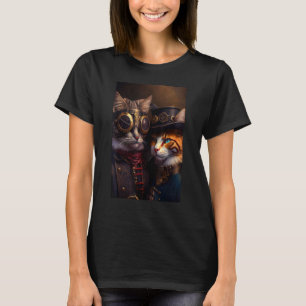 Vackra par Steampunk cat kitten anim T Shirt