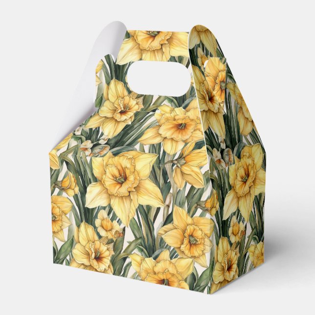 Vackra Påsk Blommigt Watercolor Egg-jakt och Presentaskar (Framsidan Sidan)