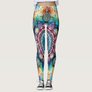 Vackra Passande Psychedelic Circles Leggings