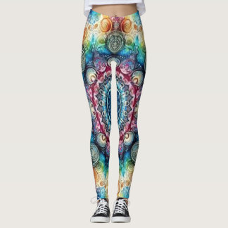 Vackra Passande Psychedelic Circles Leggings