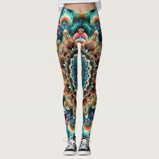 Vackra Passande Psychedelic Circles Leggings