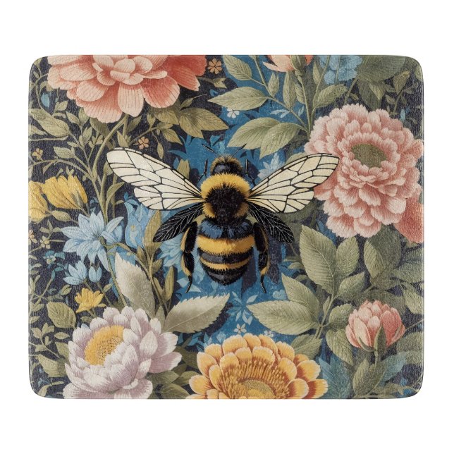Vackra Pastel Blommigt och Bumblebee (Framsidan)