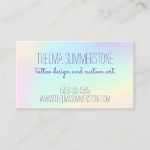 Vackra pastel Rainbow Ombre Visitkort