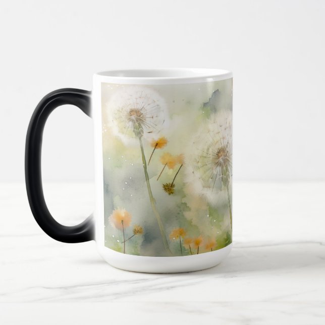 VACKRA PASTELL AKVARELL MASKROSBLOMMOR MAGISK MUGG (Vänster)