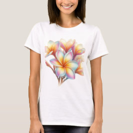 VACKRA PASTELL FÅR SOMMAR PLUMERIA BLOMMOR T SHIRT