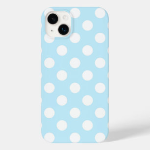 Vackra pastellblå med stora Polka dots