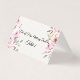Vackra Pastellfärgade Kronblad Bordskort Kort