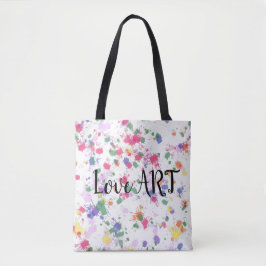 Vackra Pastellfärgade Tote-bags med färgsprut Tygkasse