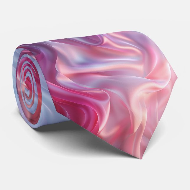 Vackra Pastellfärger Elegant Siden Effekt Slips (Rullad)