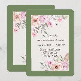 Vackra Pastellkronblad Inbjudningar