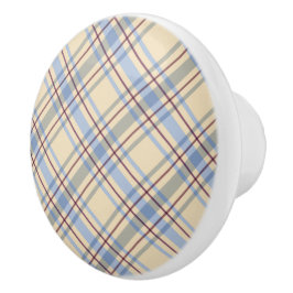 Vackra pastellskalvar, skotsk plaid beige och blå knopp