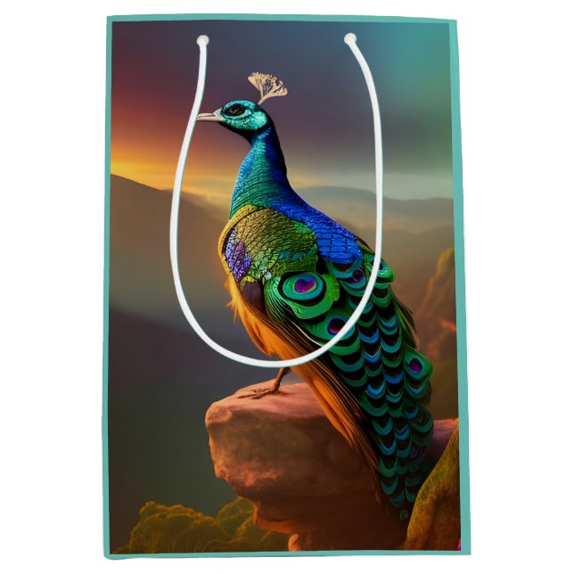 Vackra peacock välkomnar dagen (Framsidan)