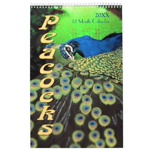Vackra peacocks 2021-kalender kalender (Omslag)