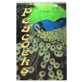 Vackra peacocks 2021-kalender kalender