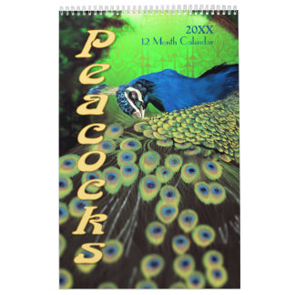 Vackra peacocks 2021-kalender kalender