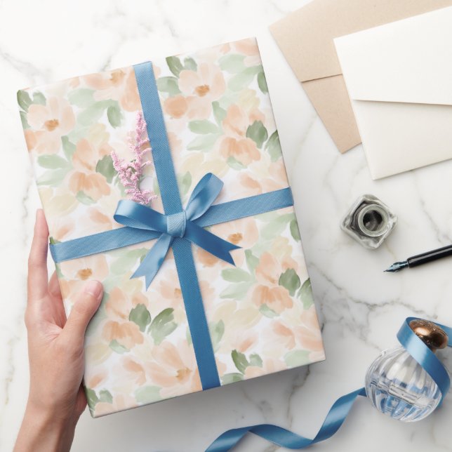 Vackra Persikablommor Bröllopsdusch Presentpapper (Gifting)