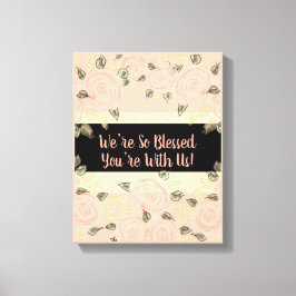 Vackra persikor och Rosa Shabby chic Designer Canvastryck