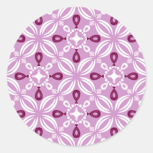 Vackra Petaline-klistermärken/etiketter ark (rosa) Runt Klistermärke