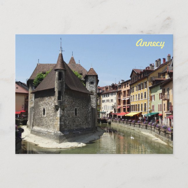 Vackra Picturesque Historic Annecy, Frankrike Vykort (Framsida)