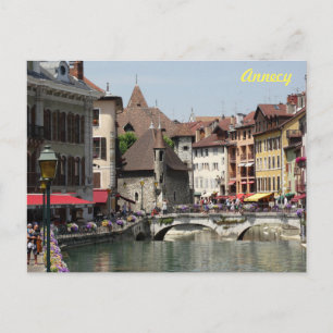 Vackra Picturesque Historic Annecy, Frankrike Vykort