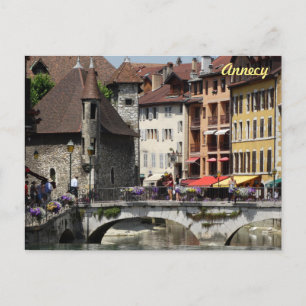 Vackra pittoreska historiska Annecy, Frankrike Vykort