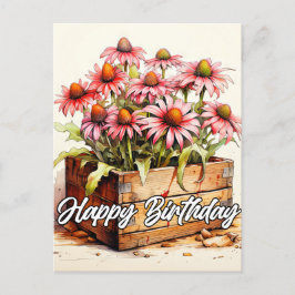 Vackra planterade asterblommor vykort