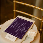 Vackra plommon och Grått Bröllop Inbjudningar<br><div class="desc">Med en plommonbakgrund innesluts dina uppgifter om bröllop i ett grått-kvadrat ram. Texten är även skriven i grått. Du kan enkelt fylla i mallar för att göra anpassningen till en enkel sak. Ställe din beställning i dag!</div>