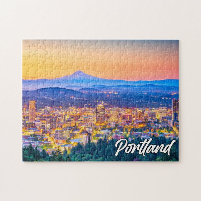 Vackra Portland, Oregon, USA Pussel (Horisontell)