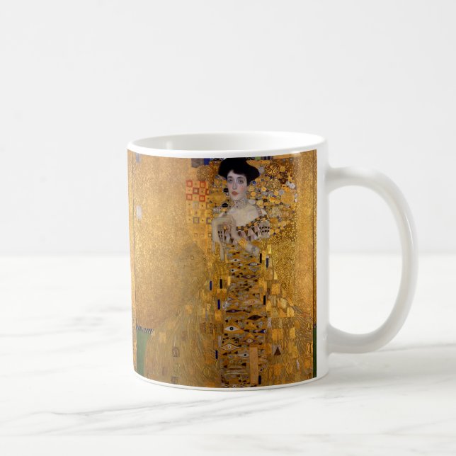 Vackra porträtt i dam av Gustav Klimt,Deco Kaffemugg (Höger)
