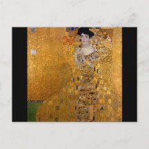 Vackra porträtt i dam av Gustav Klimt,Deco