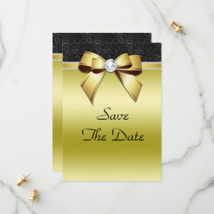 Vackra Posh Guld & Black Jewel Birthday Spara Datumet