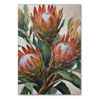 Vackra Protea Flowers från södra Afrikan Bordsnummer