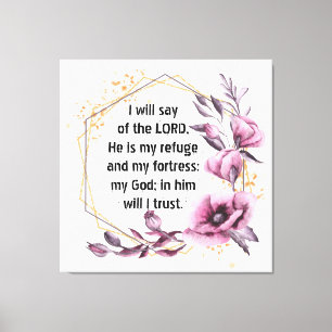 Vackra Psalm 91-Blommigtars Kanvastryck