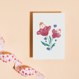 Vackra Psykedeliska Blommor Helg Vykort