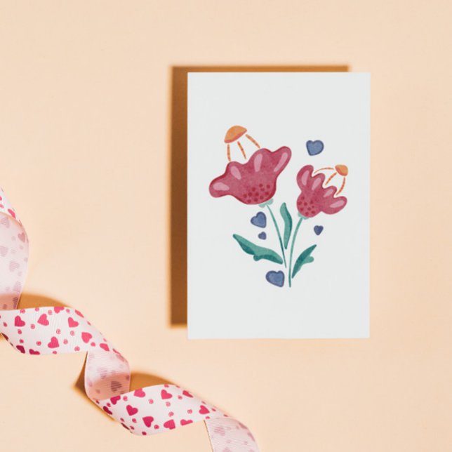 Vackra Psykedeliska Blommor Helg Vykort (Skapare uppladdad)