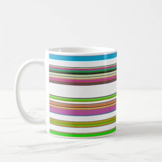 VACKRA RANDIGA MÖNSTER KAFFEMUGG (Vänster)