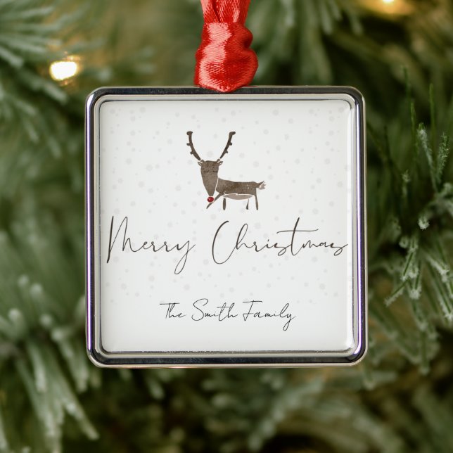 Vackra renmagiska helgdagar av keramiskt material julgransprydnad metall (Träd)