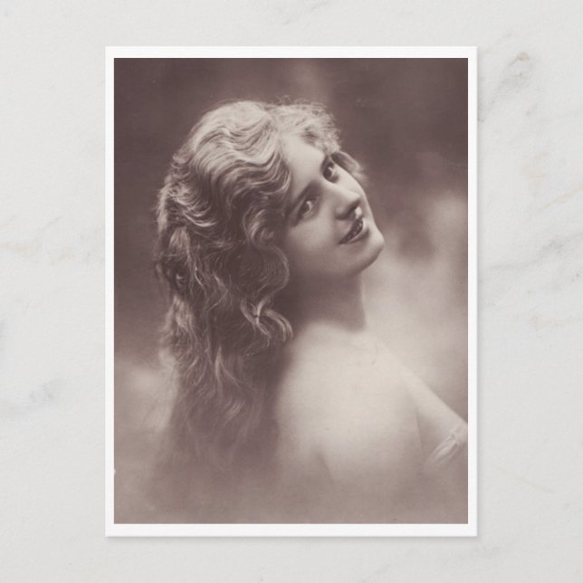 Vackra Retro-kvinnor med blond hår Vykort (Framsida)