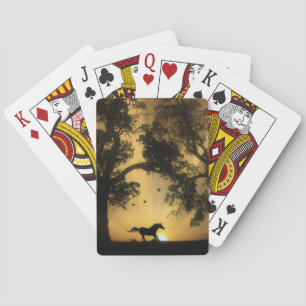 Vackra rinnande hästhundar casinokort