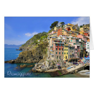 Vackra Riomaggiore, Cinqueterre Hälsningskort
